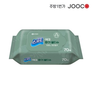 주코(JOOCO)스카트 천연 친환경 종이 물티슈 리필형 70매 한정판매