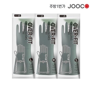 주코(JOOCO) 오버핏 고무장갑 (대) 다크그린