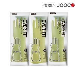 주코(JOOCO) 오버핏 고무장갑 (소) 엘로우그린
