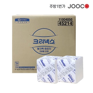 주코(JOOCO)크리넥스 벌크팩 2겹화장지 냅킨 250매 60밴드