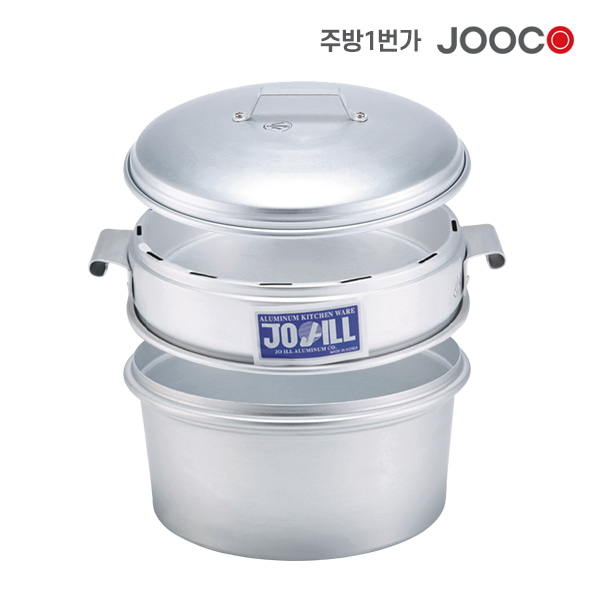 주코(JOOCO) 만두/증기 찜솥 3P (뚜껑+막힘 찜판+물솥) 소